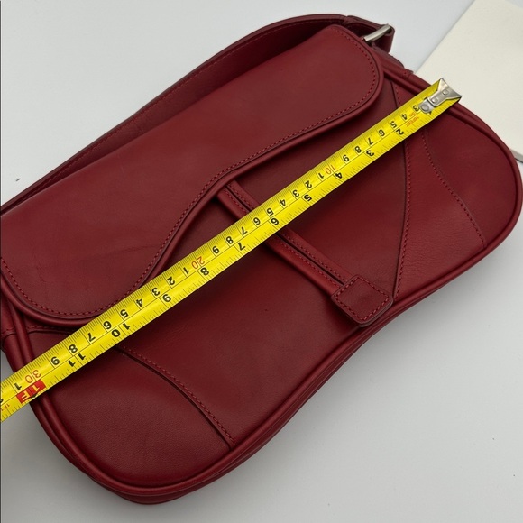 M.London Red Leather Shoulder Bag - Picture 8 of 9